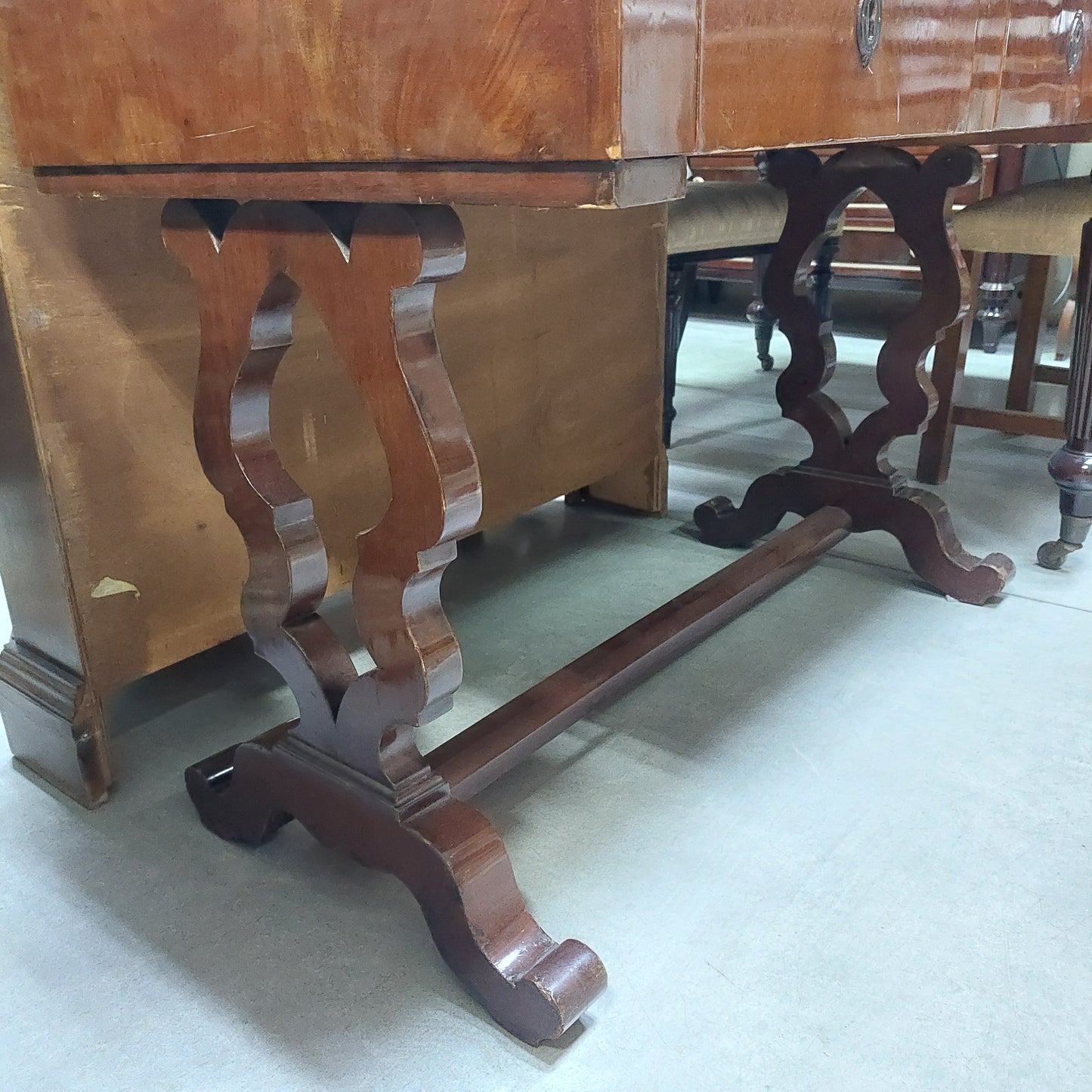 Scrittoio Legno 2/cassetti + 1/tiretto '800