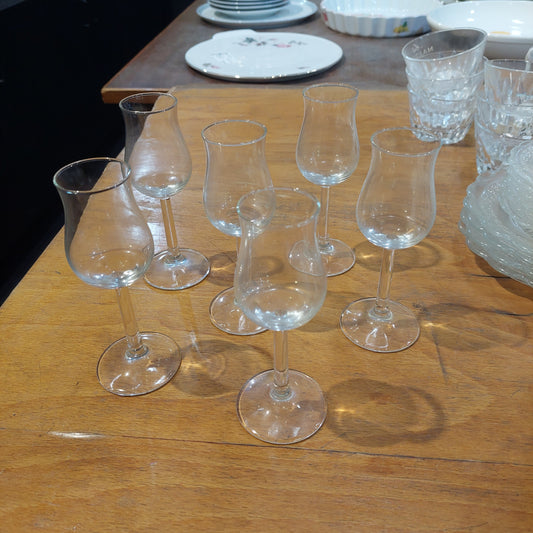 Set/6 Bicchierini Vetro Liquore "tulipano"