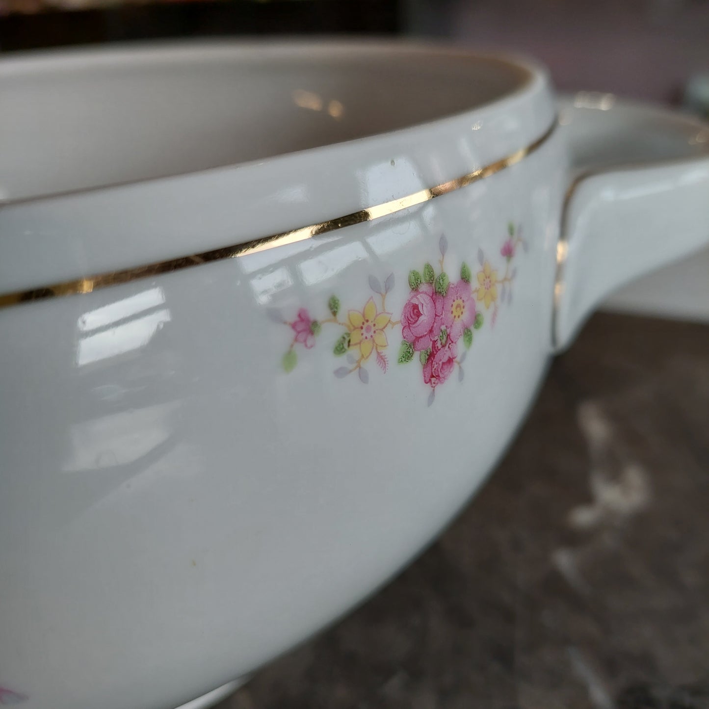 Zuppiera Porcellana Bavaria Decoro Fiori