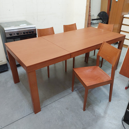 Tavolo Calligaris Legno All. + 4 Sedie* Cm130/190x85x75h