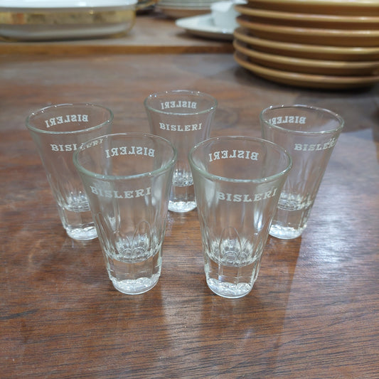 Set/5 Bicchierini Vetro Vintage Bisleri