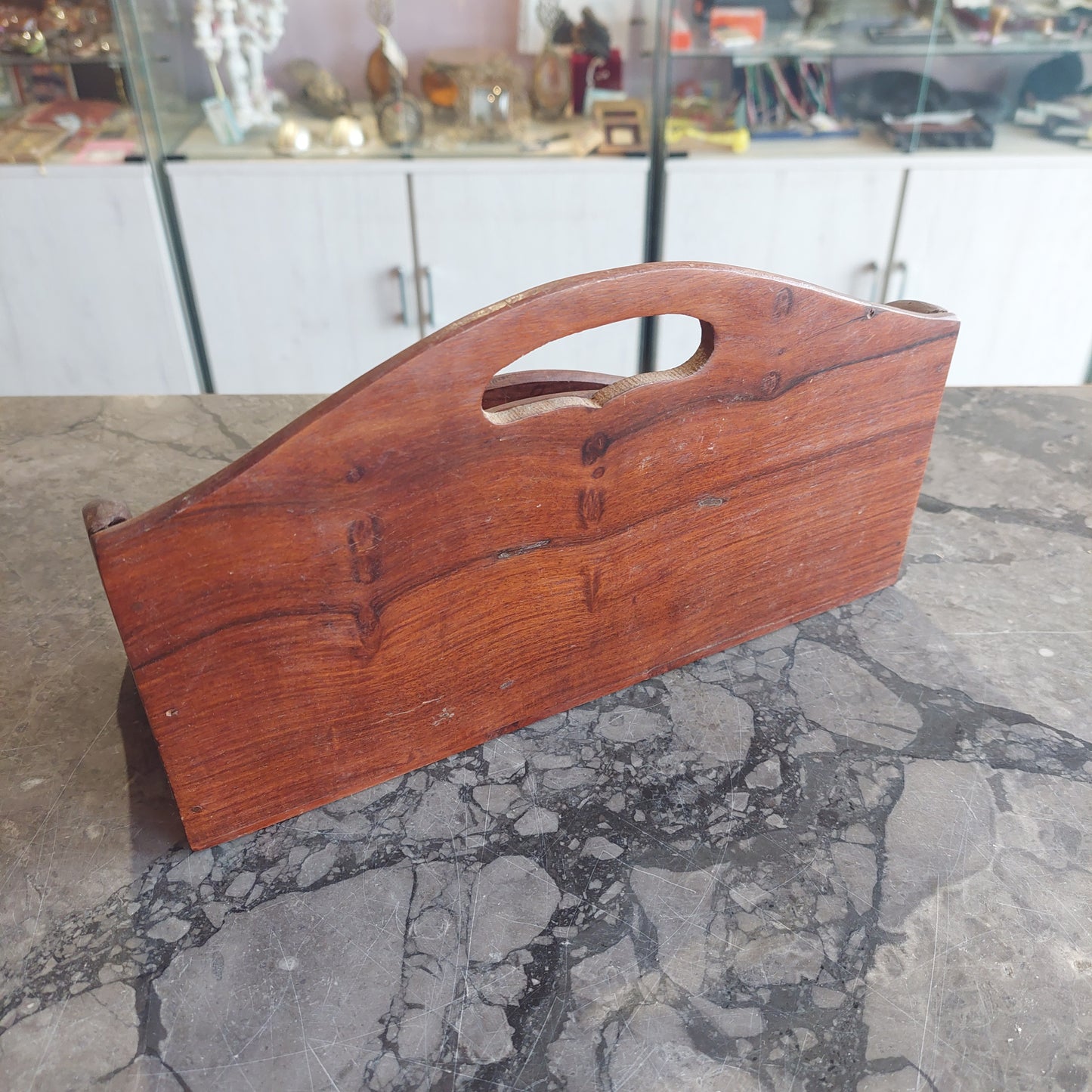 Portalettere Legno Etnico Con Inserti Ottone