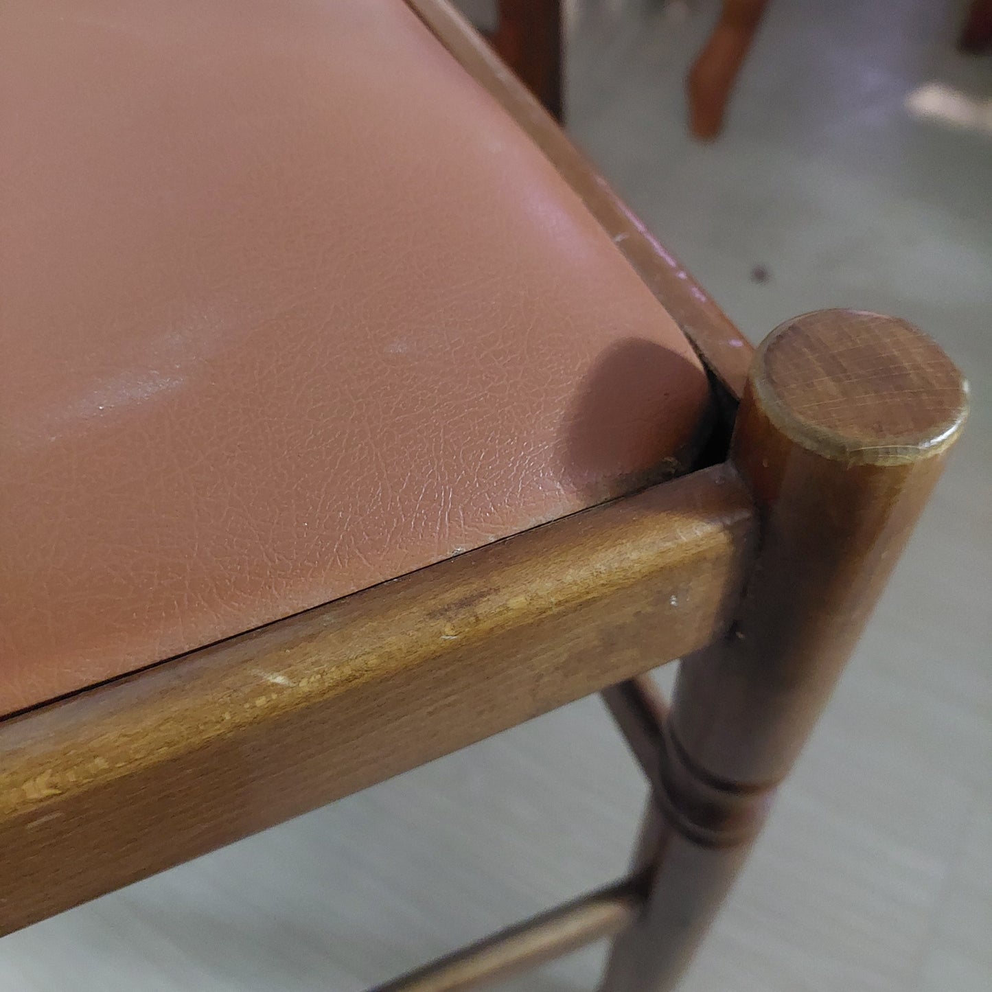 Set/4 Sedie Legno/sky Anni '60