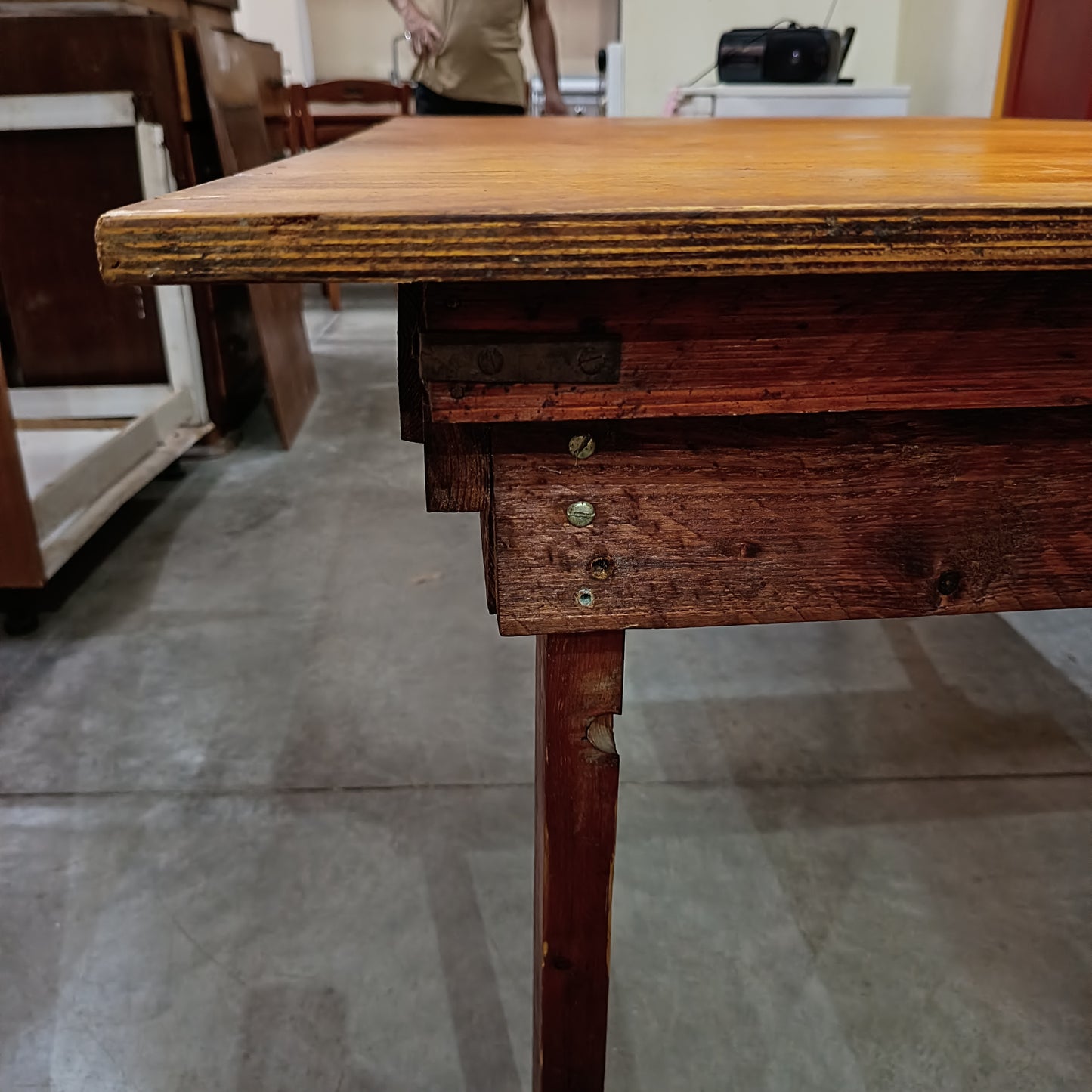 Tavolo Legno Rustico Artigianale Cm172x100x78