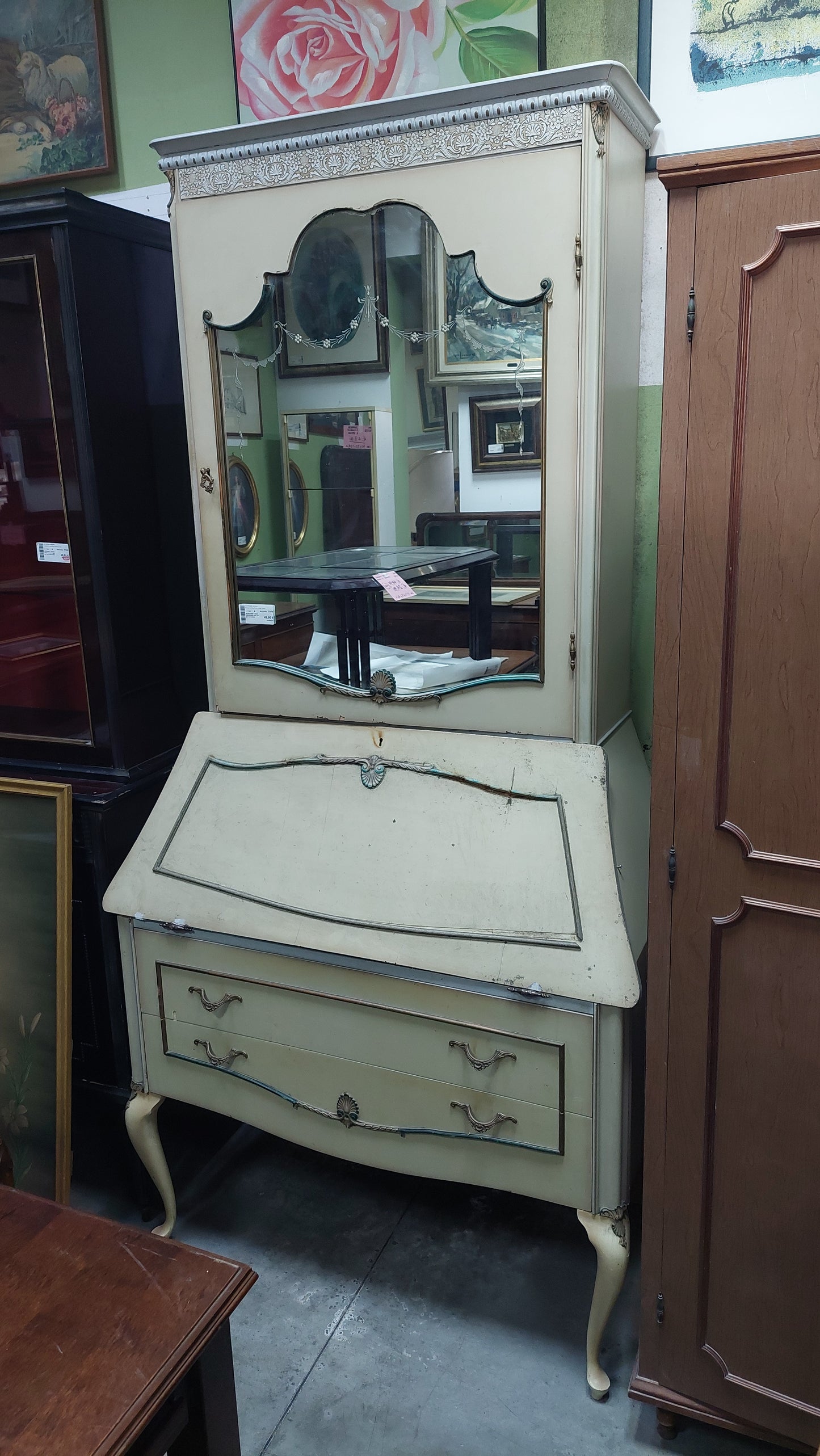 Secretaire * Stile Veneziano 1/a 1/r 2/c Cm100x50x214h