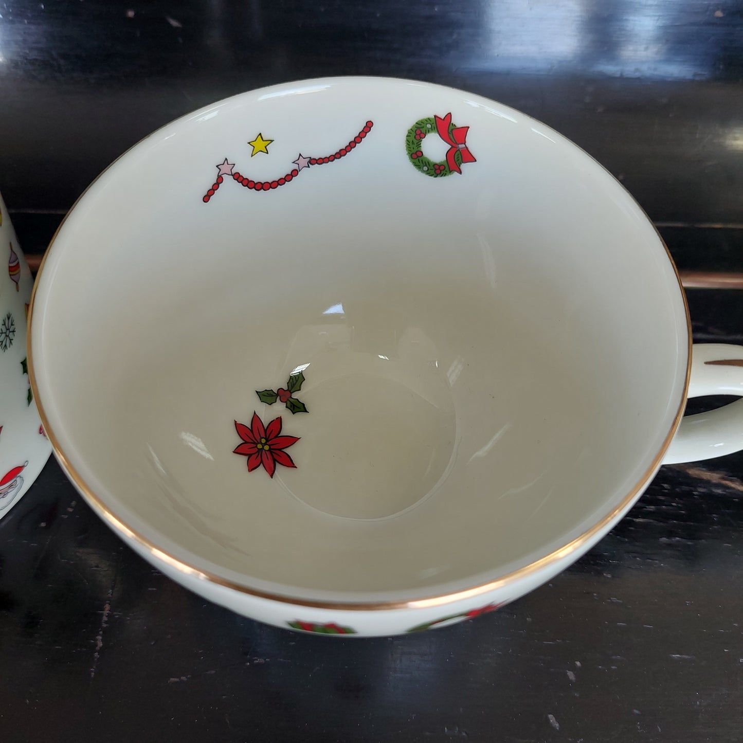 Set/tazza Teiera E Portabiscotti Porcellana* Taitù Noël