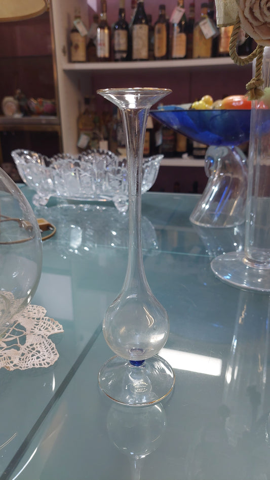 Vasetto Monofiore Vetro Soffiato Di Murano