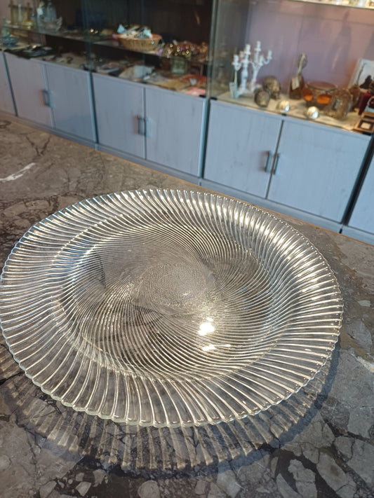 Piatto Vetro Smerlato Cm33