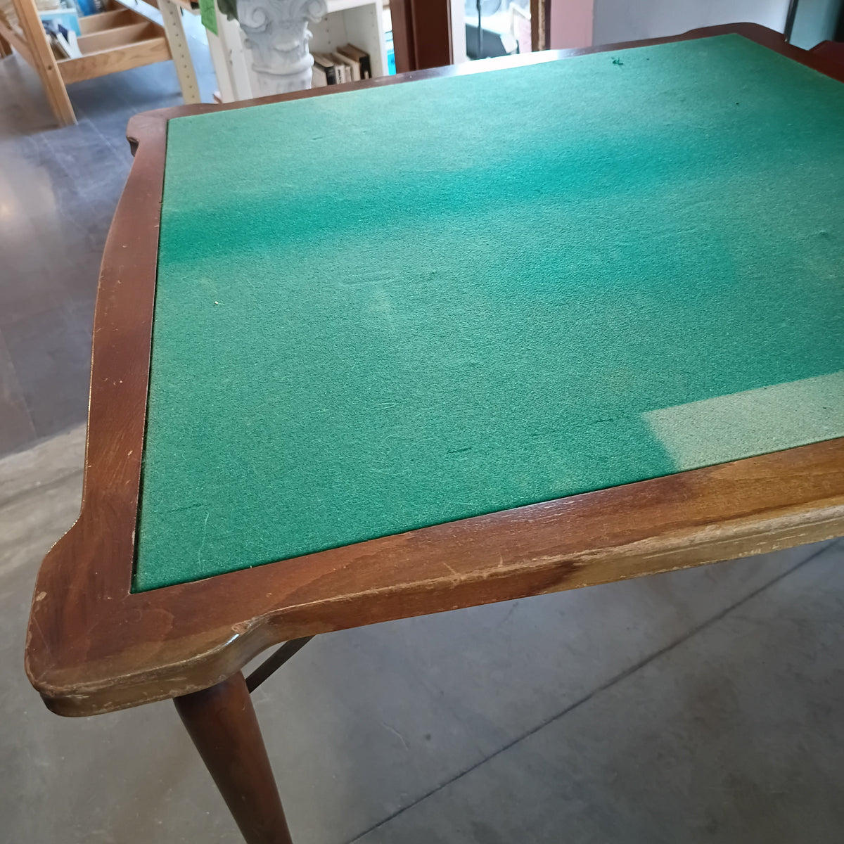 Tavolo Da Gioco Richiudibile Legno Panno Verde * Cmx80x80x76h