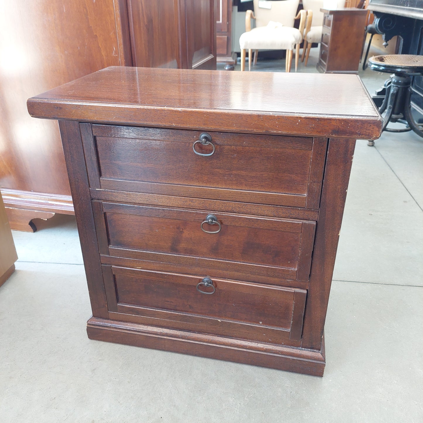Comodino Legno* Arte Povera 3/cassetti