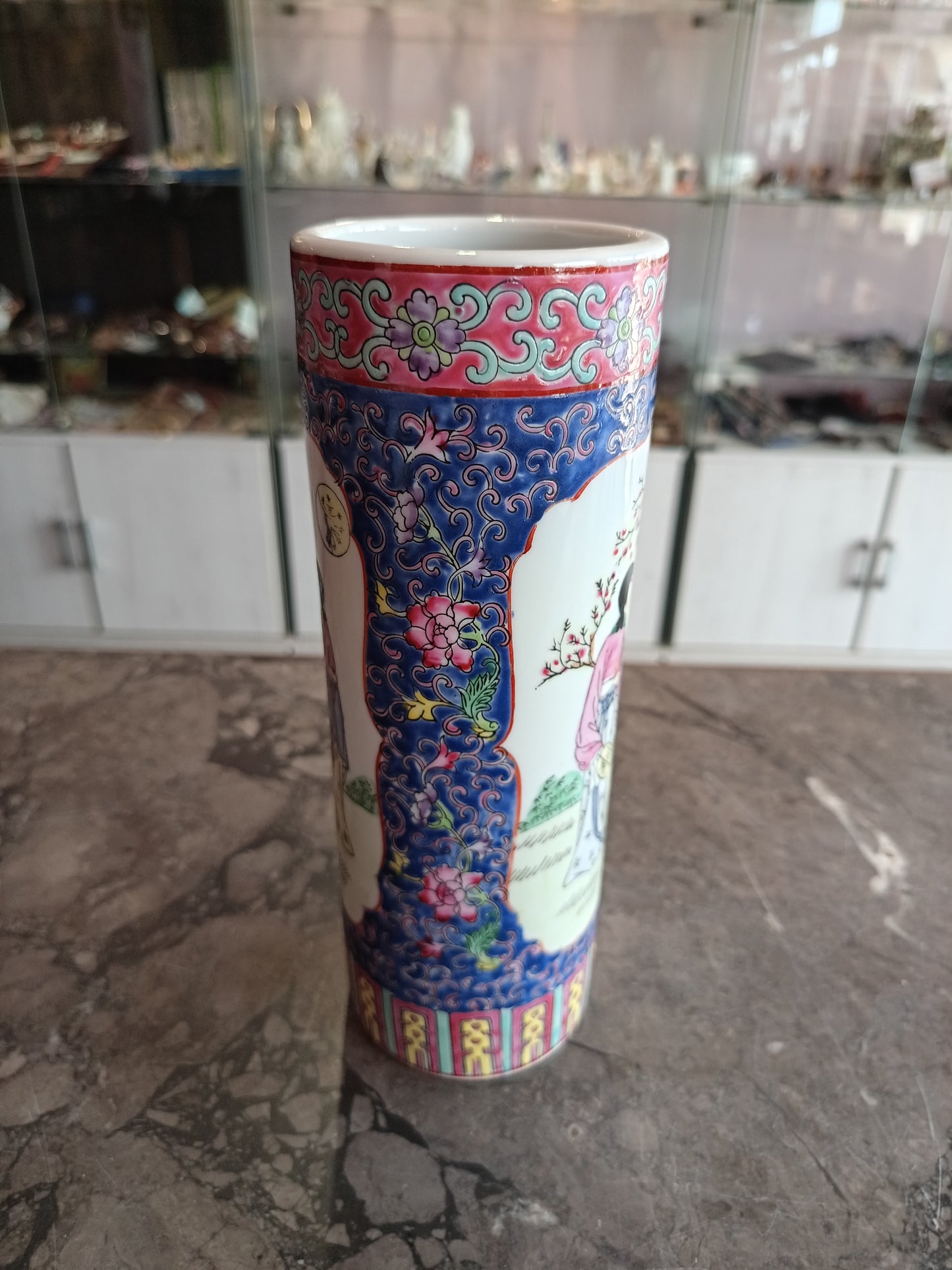 Vaso Cilindrico Porcellana Cinese