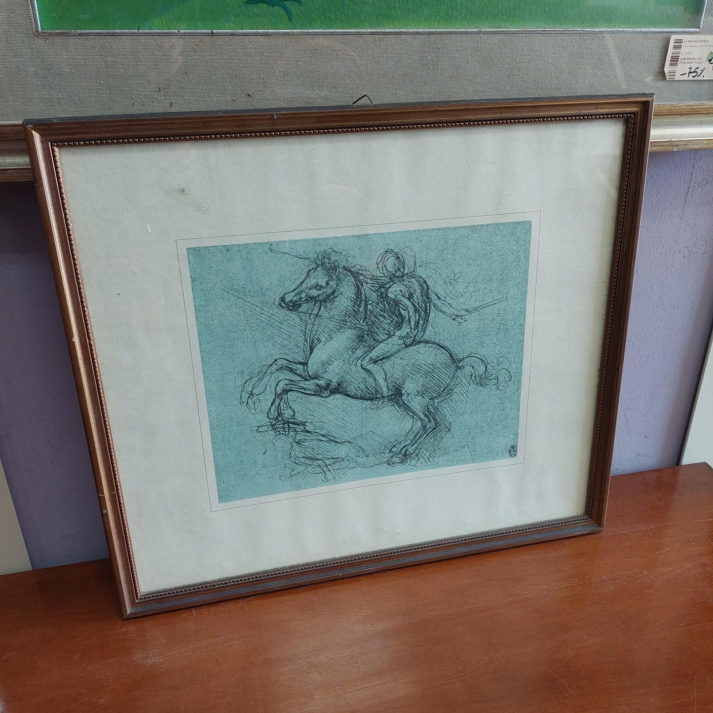Quadro Stampa Leonardo Da Vinci Cm50x44,5