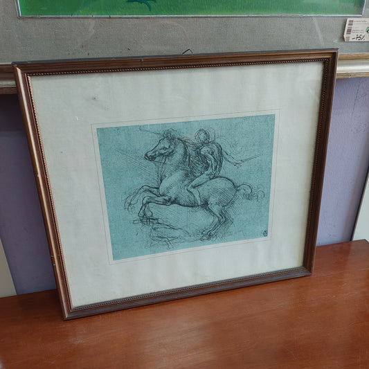 Quadro Stampa Leonardo Da Vinci Cm50x44,5