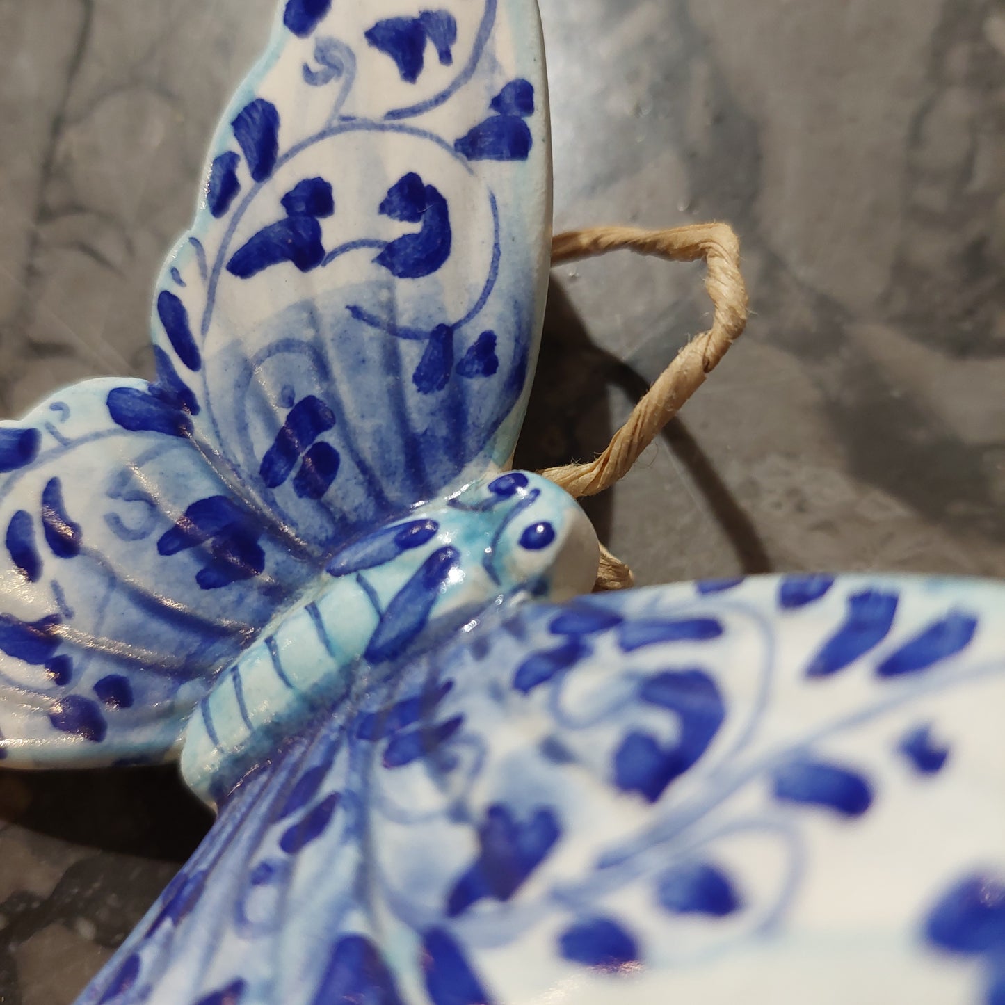 Decoro Farfalla Ceramica Siciliana M. Ruggeri Cm9x8x3h