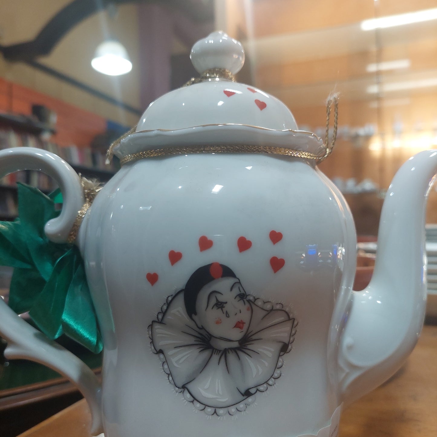 Caffettiera Porcellana Dec Pierrot Vintage