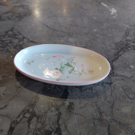 Piattino Ovale Fiori Annie Grenade Limoges France