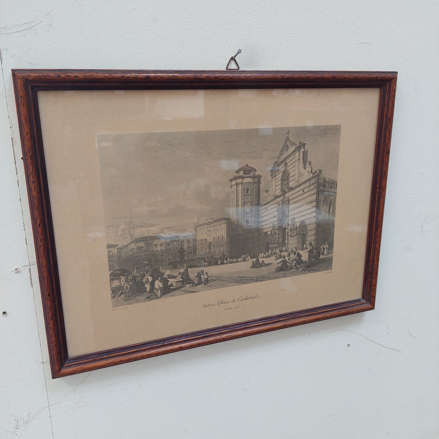 Quadro Stampa Il Duomo Di Messina Antica Cm34x25,5