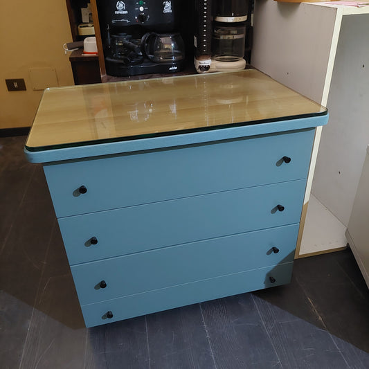Cassettiera * Avion Piano Vetro 4/c Cm76x50x68h