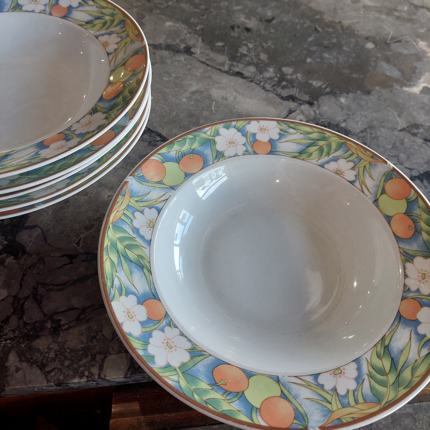 Set/6 Piatti Fondi Porcellana Alfold Ungheria