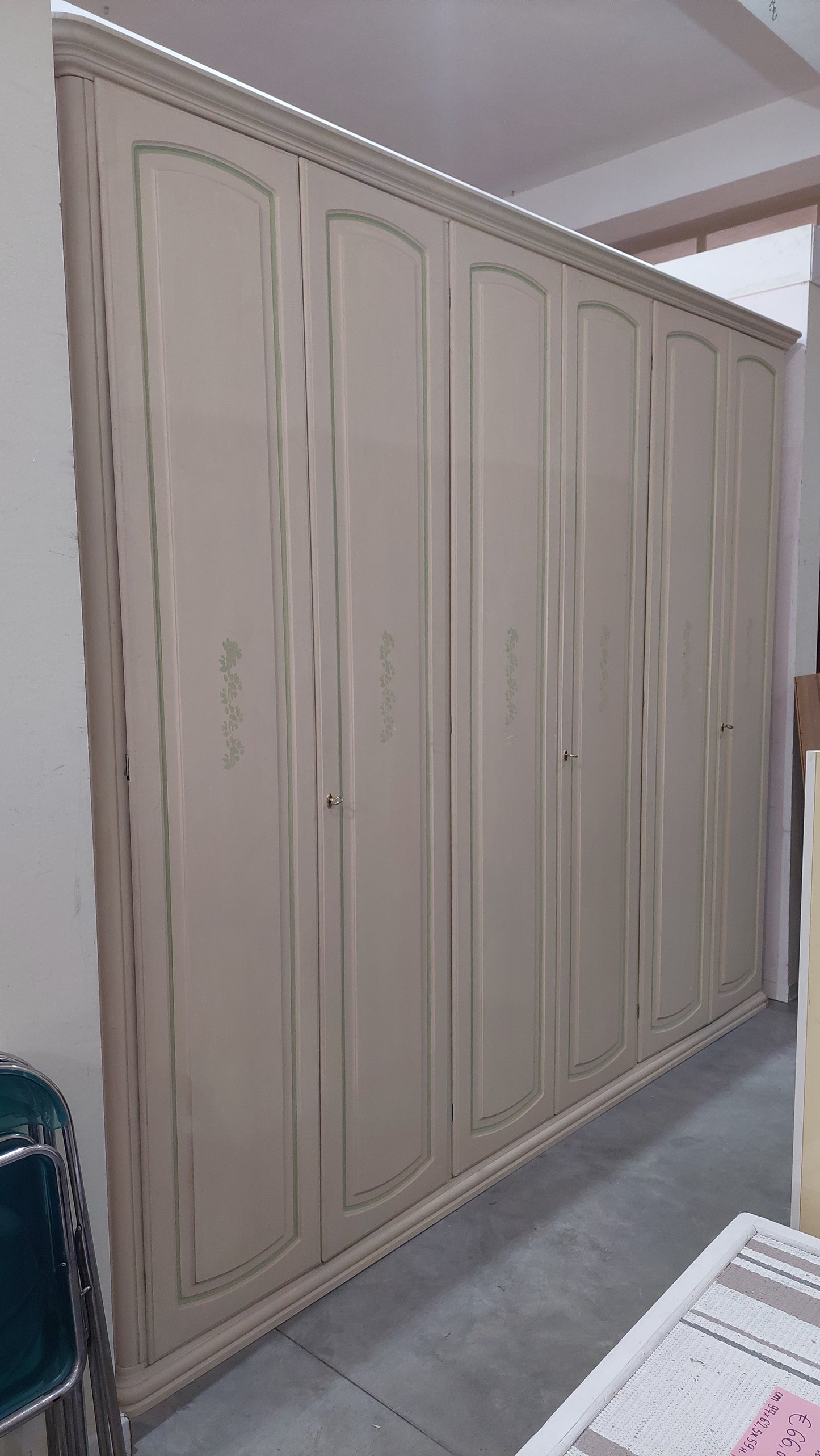 Armadio * Avorio E Verde 6/a Cm308x66x263h