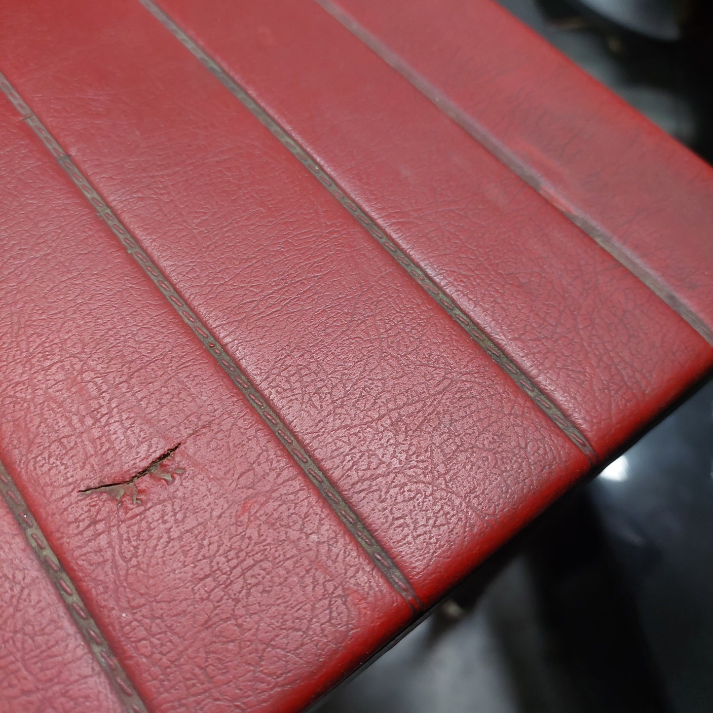 Tavolino Ferro/piano In Sky Rosso Vintage Cm65x31x34h