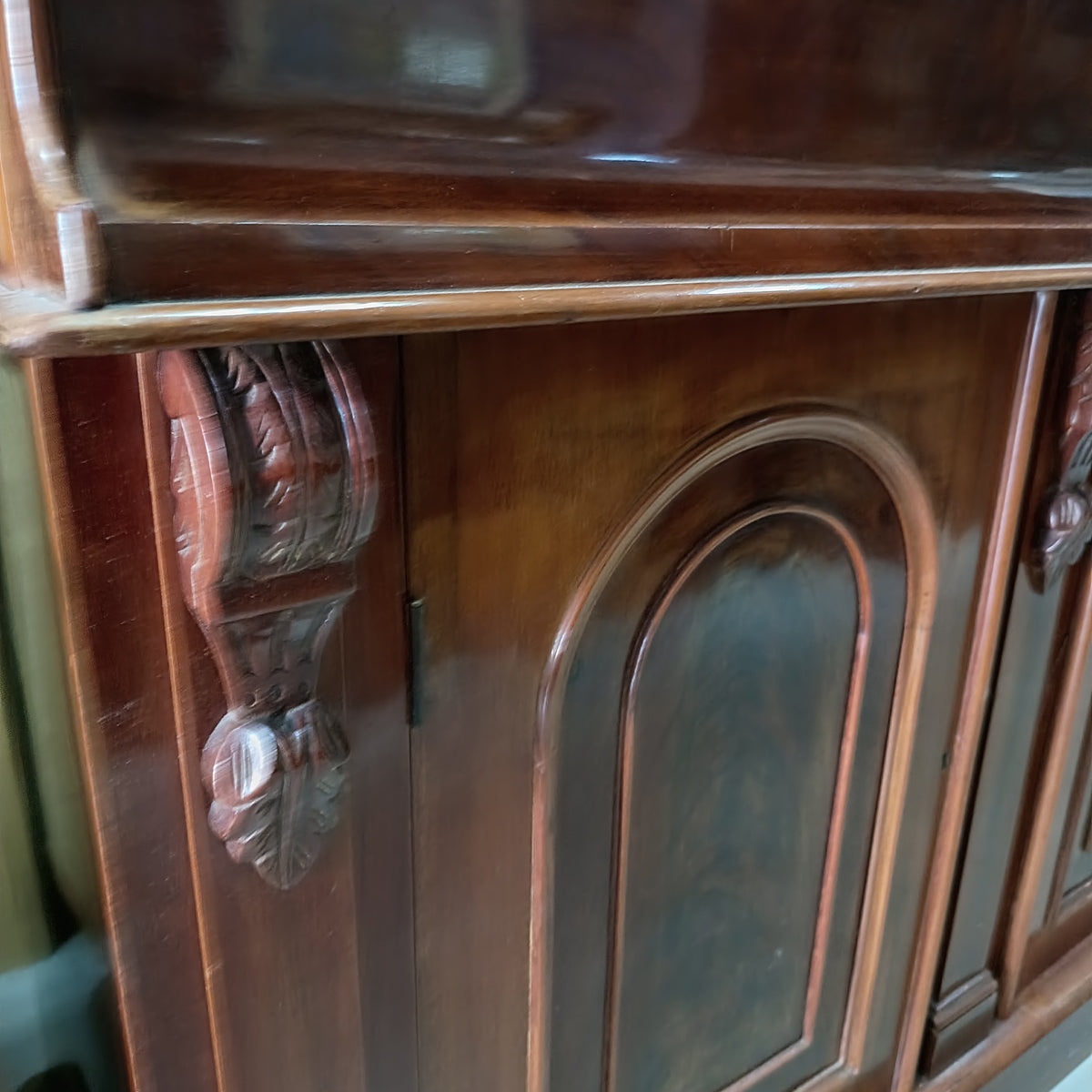 Credenza Bassa Antica Mogano 2/c 2/a Cm120x44x87
