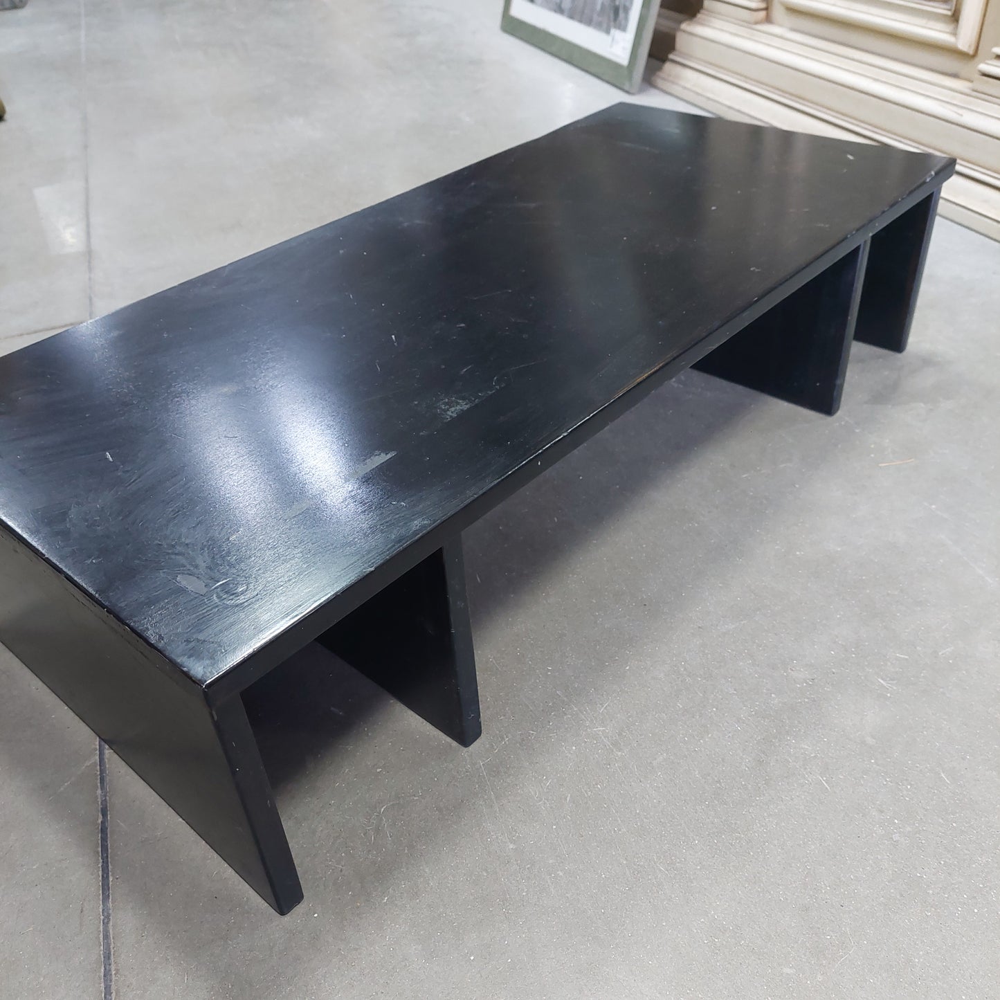 Rialzo Tv Legno Nero Cm75x35x18h