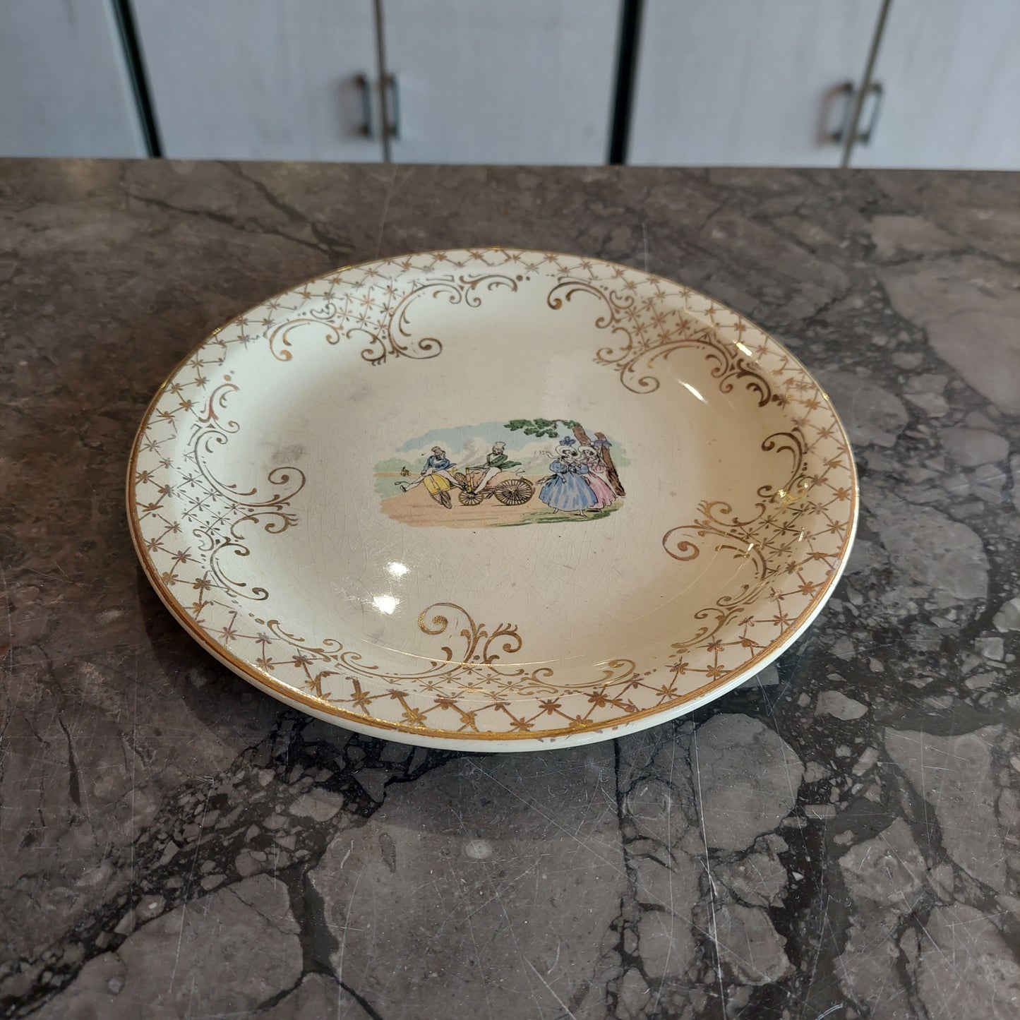 Piattino Antico Porcellana Inglese Imperial Crown