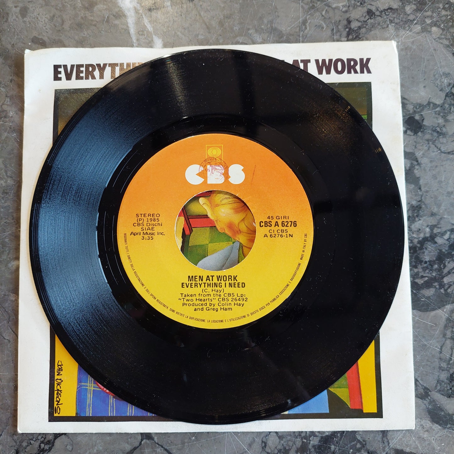 V/everything I Need - Men At Work (45 Giri)