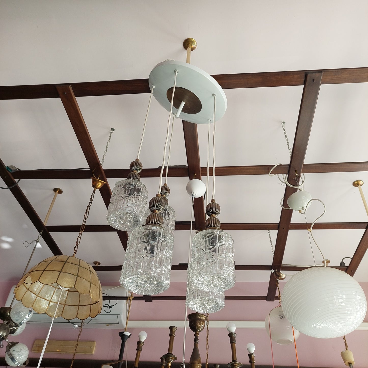 Plafoniera / Lampadario A Sospensione Vintage 5/luci