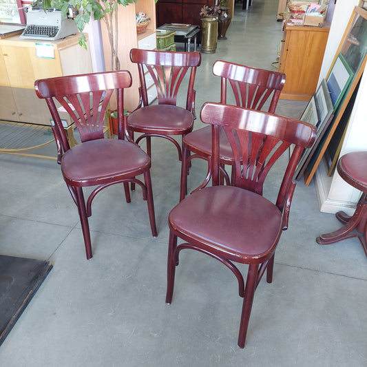Set/4 Sedie Thonet Legno/pelle Crisafulli