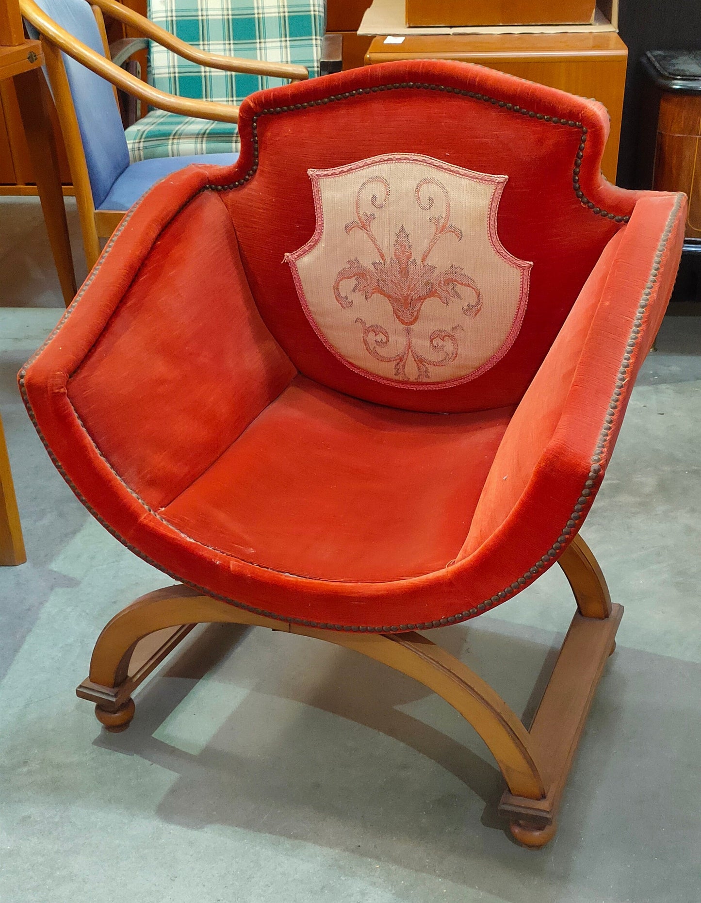 Poltroncina * St. Savonarola Velluto Arancio