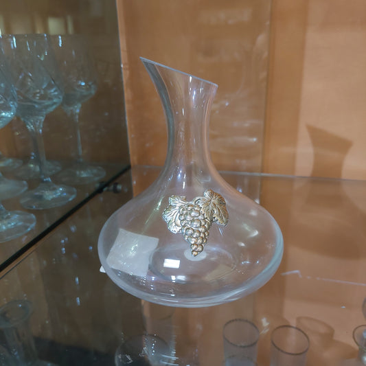 Decanter Cristallo Placchetta Uva Arg