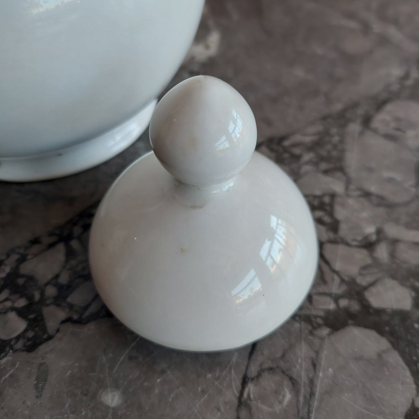 Caffettiera Porcellana Bianca Antica Fine 800
