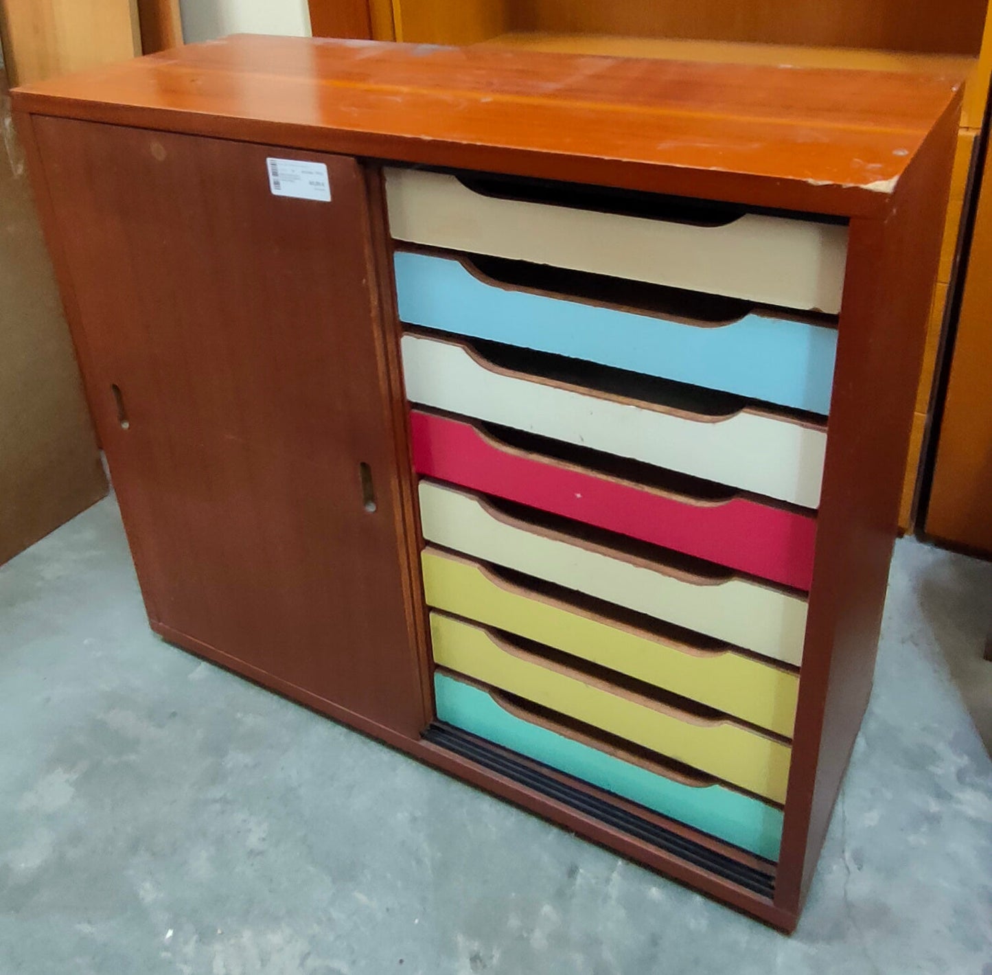 Mobile Mogano 2/a Scor. 8/c Anni 60 Cm95x37x82h
