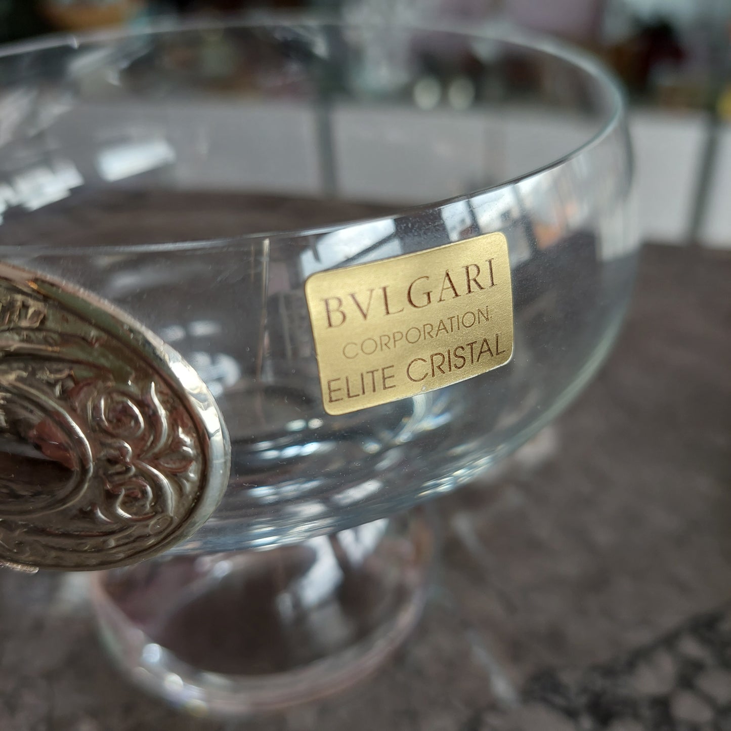 Coppa Cristallo Argento Bulgari