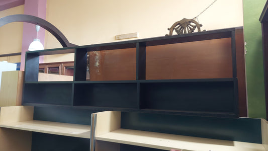 Scaffale Legno Nero Cm190x15x54h