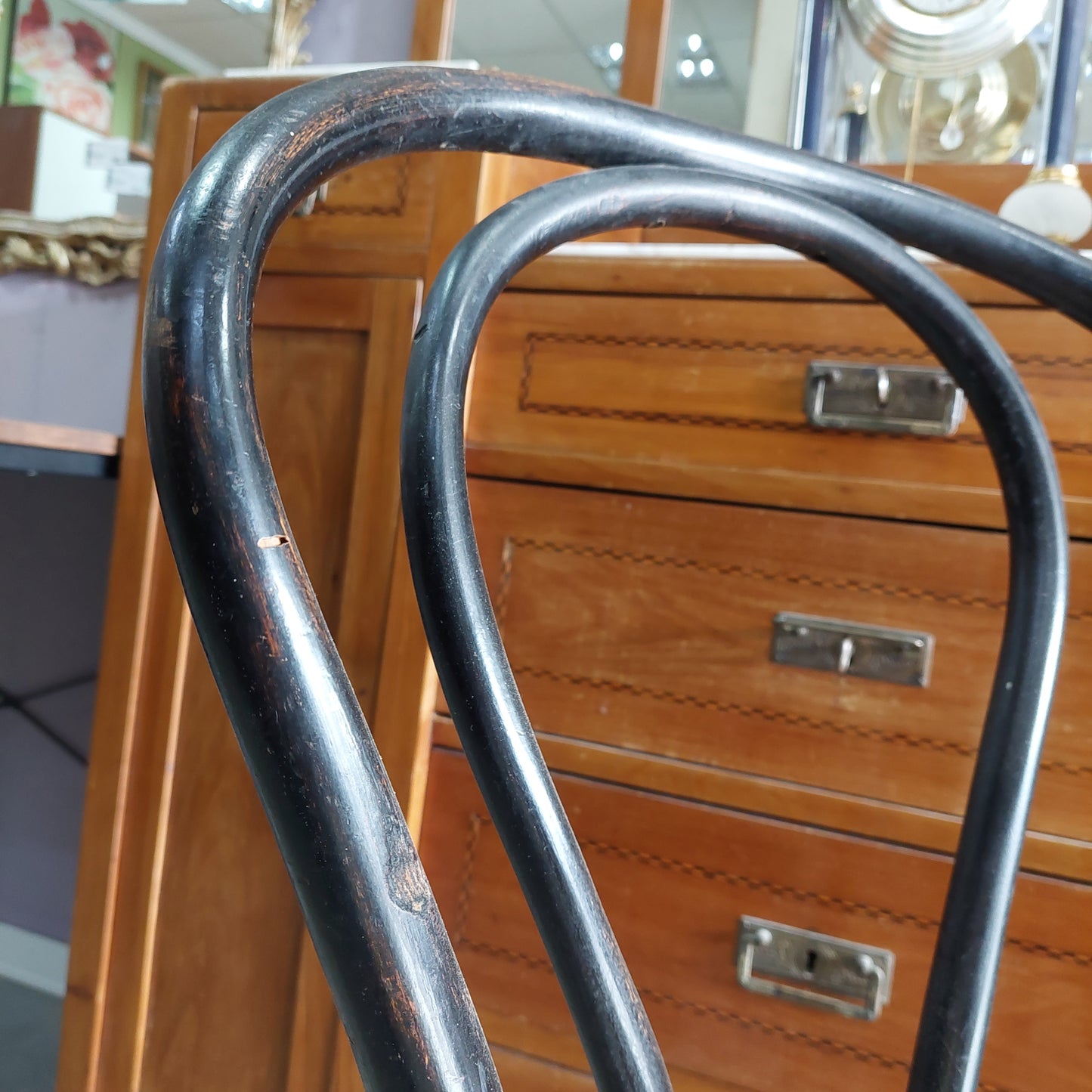 Sedia* Nera Legno/paglia Di Vienna St. Thonet (da Restaurare)