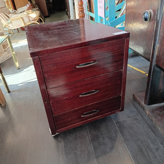 Cassettiera * Legno 3 Cassetti Anni 70 Cm50x69x59h