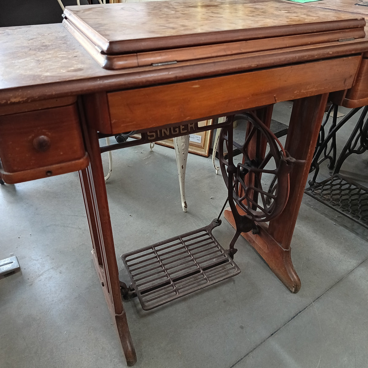 Macchina Da Cucire Antica Singer 2/c Cm87x41x78
