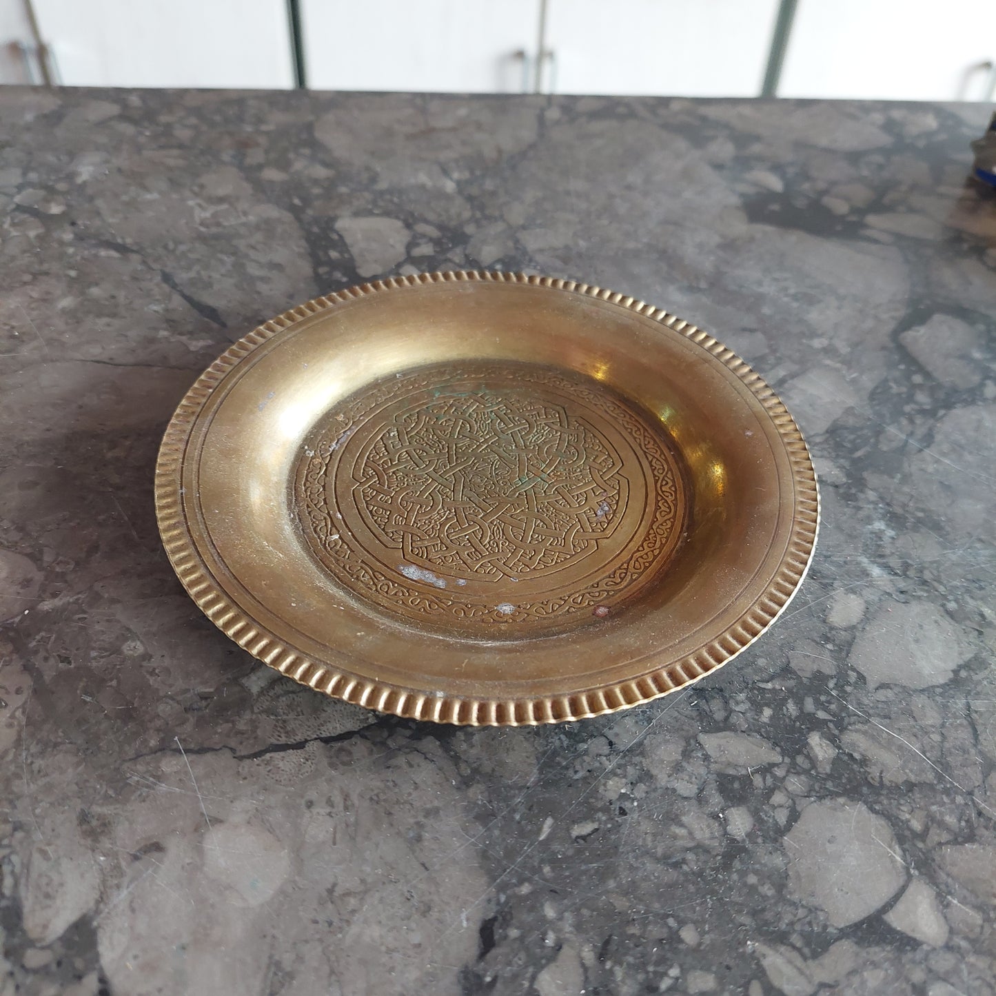 Piattino Ottone Decoro Celtico D14cm