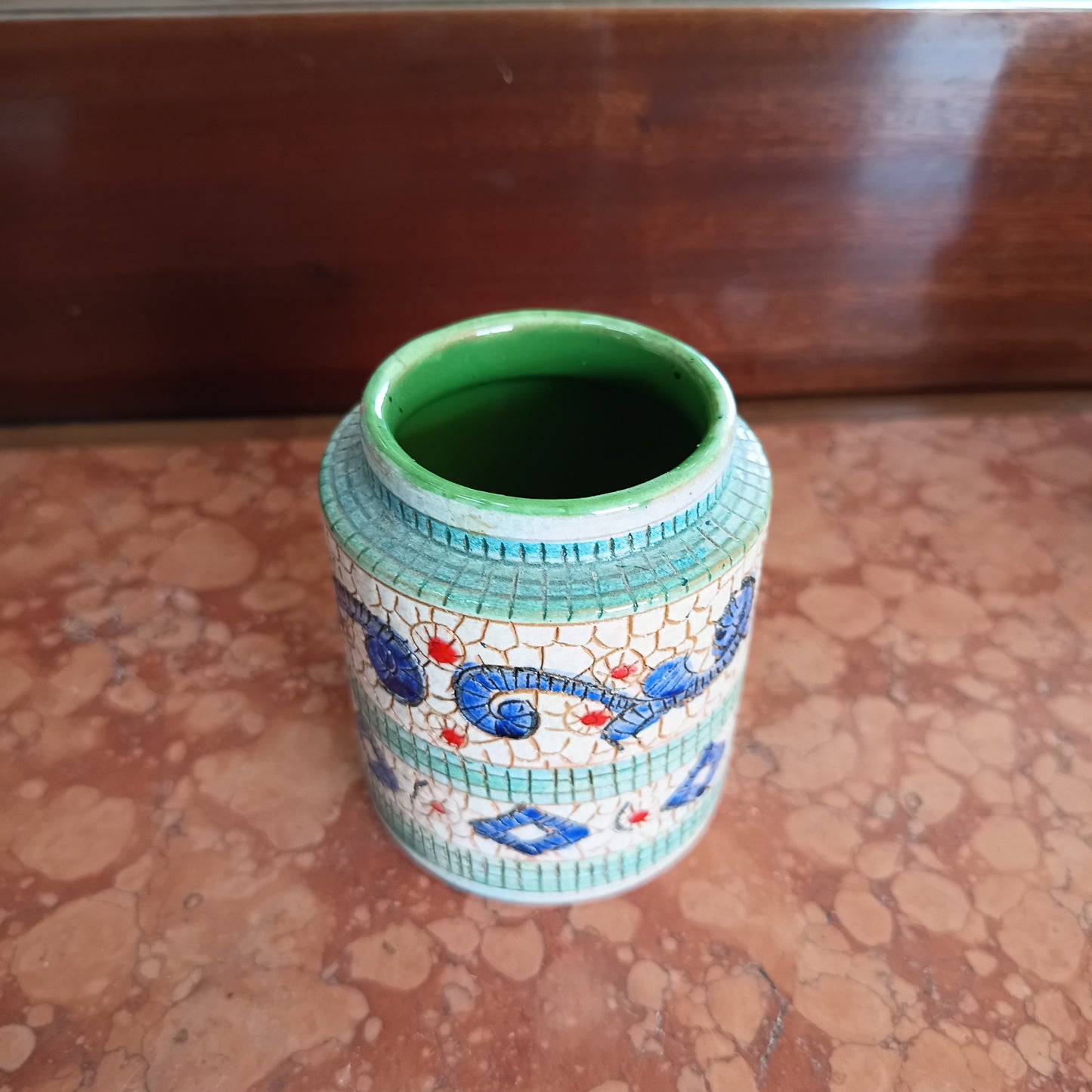 Vasetto Ceramica St.gialletti Deruta D.7x8,5h