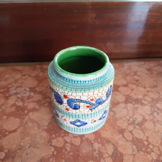 Vasetto Ceramica St.gialletti Deruta D.7x8,5h