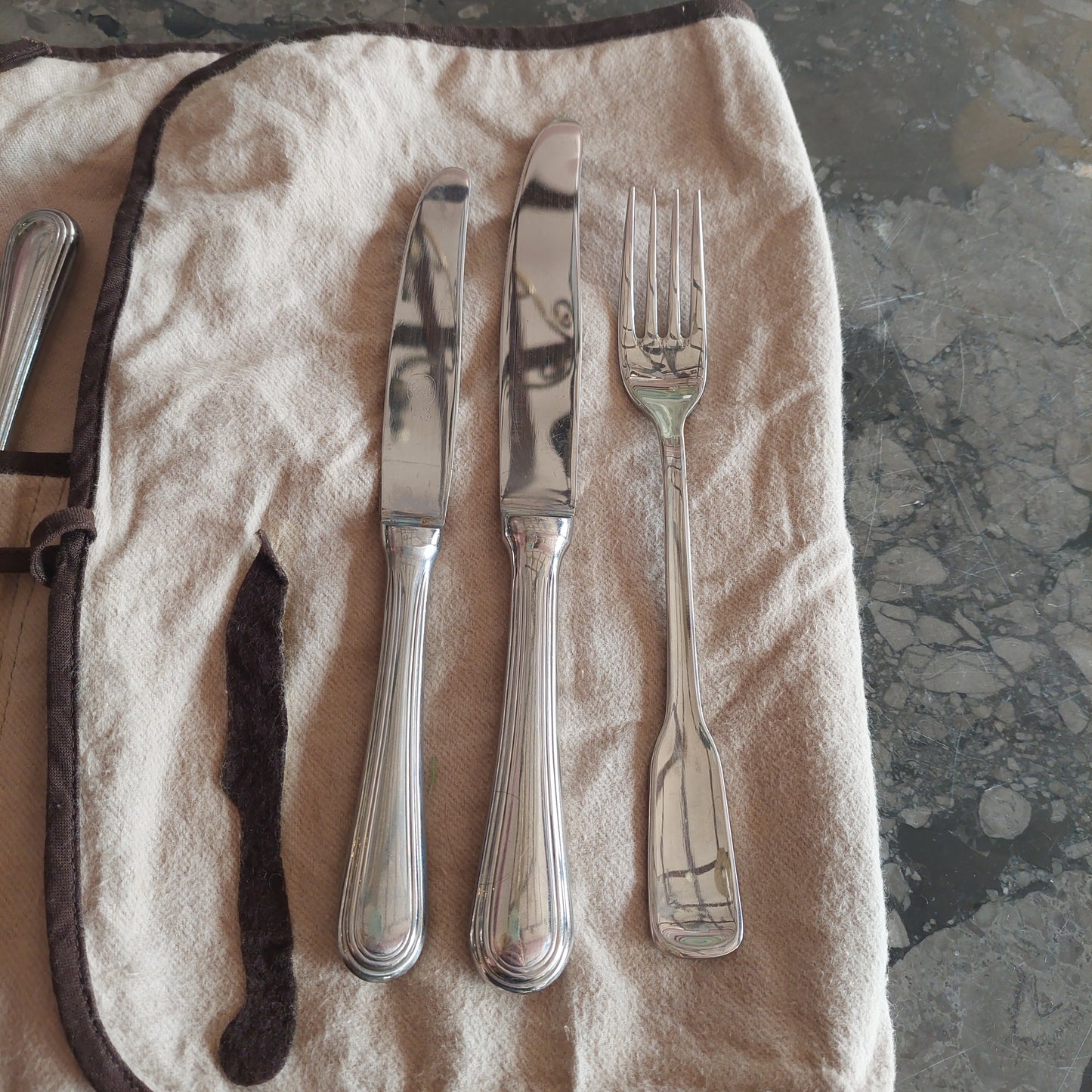 Set/44 Posate Assortite Inox Placcato Argento Broggi