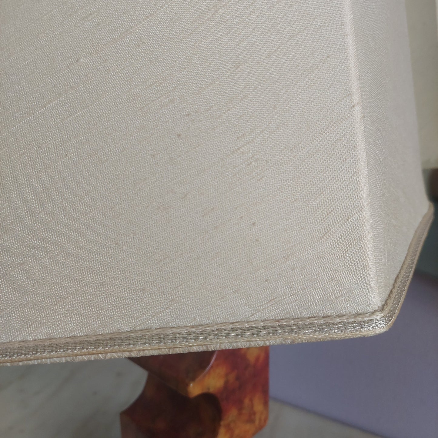 Lampada Marmo Paralume Beige H53