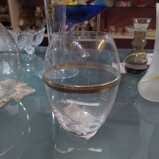 Vaso Bombato Cristallo/arg H15