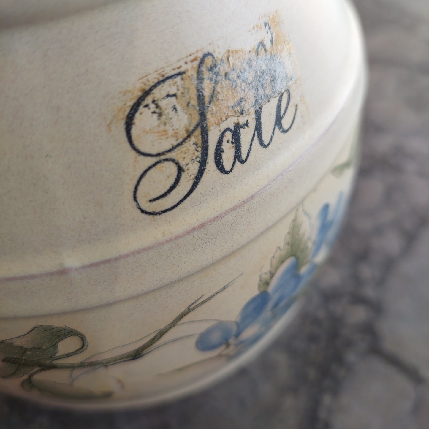Barattolo * Sale Ceramica Decoro Frutta