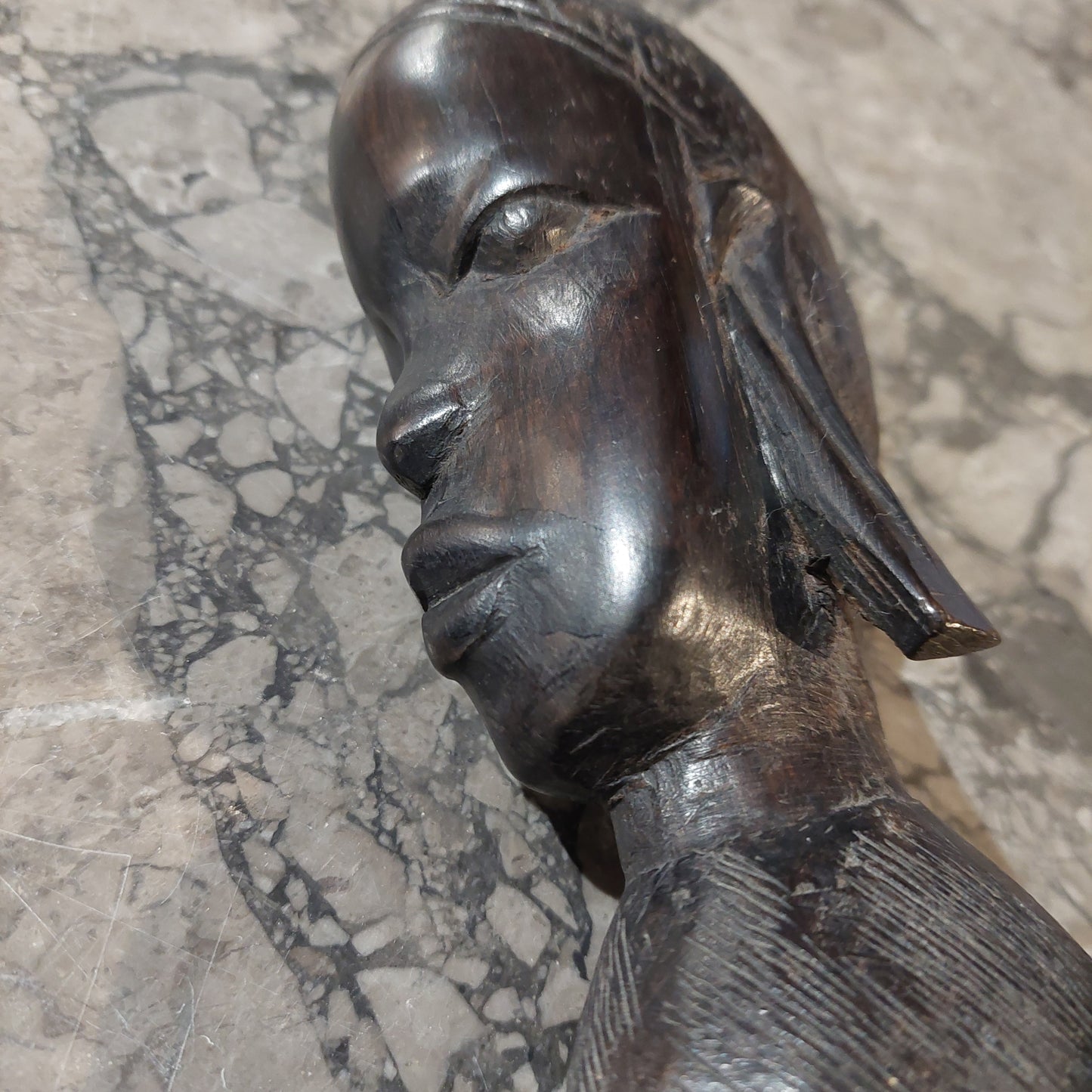Statuina Mezzobusto In Ebano