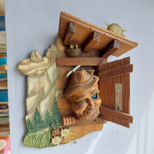 Indicatore Meteorologico In Legno Intagliato "anri"