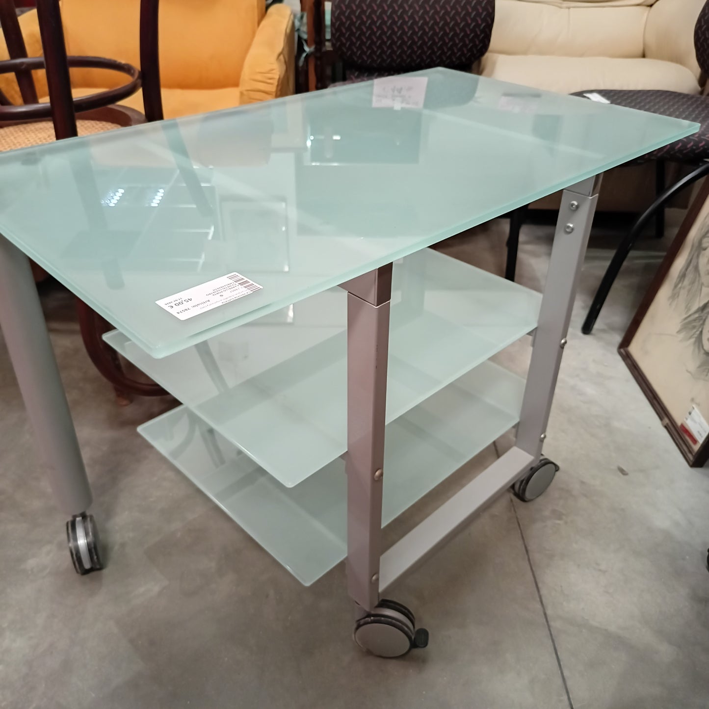 Carrello Porta Tv Metallo/vetro Cm85x48x61h